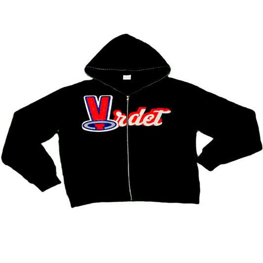 VRDCT 'ANGEL' FULL ZIP HOODIE - BLACK