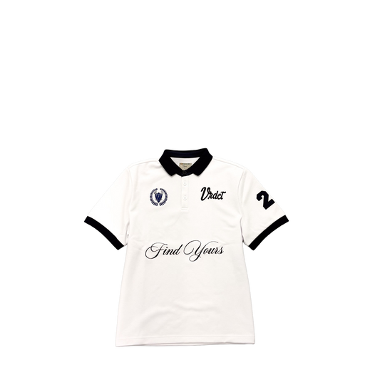 'FIND YOURS' POLO SHIRT - WHITE